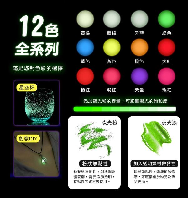 螢火蟲夜光粉(長效超亮型)單罐 20g 夜光粉,特效粉,美術上色,蠟燭,美甲材料,水晶滴膠,UV滴膠,染料,染劑,色料,調色用