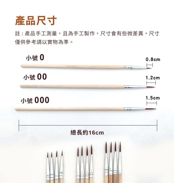 簡易細工畫勾線描線筆(尼龍毛) 水彩筆,油畫筆,平塗筆,繪畫用具,丙烯畫筆,刮刀,水筆,尼龍毛筆,油畫筆,繪畫筆,排刷