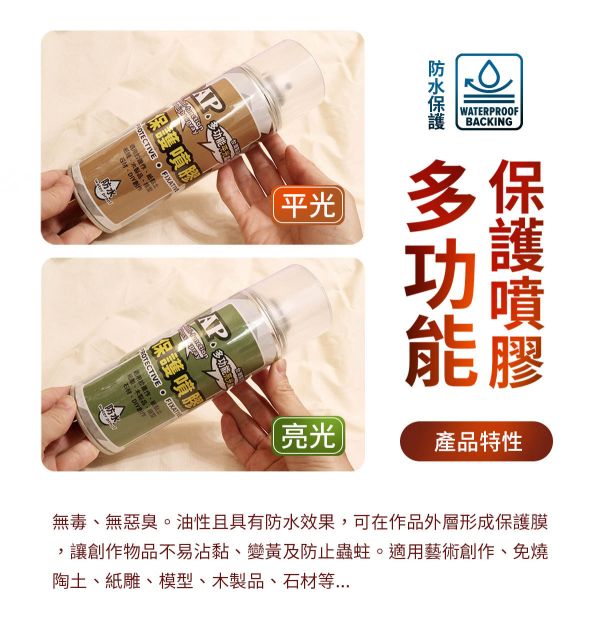 AP多功能保護噴膠-立體/平面皆可用(作品防水效果) 模型漆,保護劑,公仔上光,畫作保護,亮光漆,保護漆,上光劑,封層漆,保護噴膠