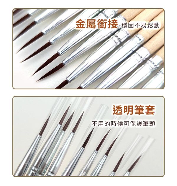 簡易細工畫勾線描線筆(尼龍毛) 水彩筆,油畫筆,平塗筆,繪畫用具,丙烯畫筆,刮刀,水筆,尼龍毛筆,油畫筆,繪畫筆,排刷