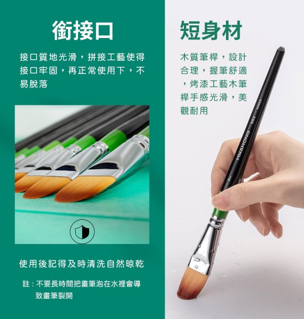 韓國華虹 Hwahong 982尼龍毛畫筆系列 水彩筆,油畫筆,平塗筆,繪畫用具,丙烯畫筆,刮刀,水筆,尼龍毛筆,油畫筆,繪畫筆,排刷壓克力畫筆,化妝筆,彩妝筆,畫筆