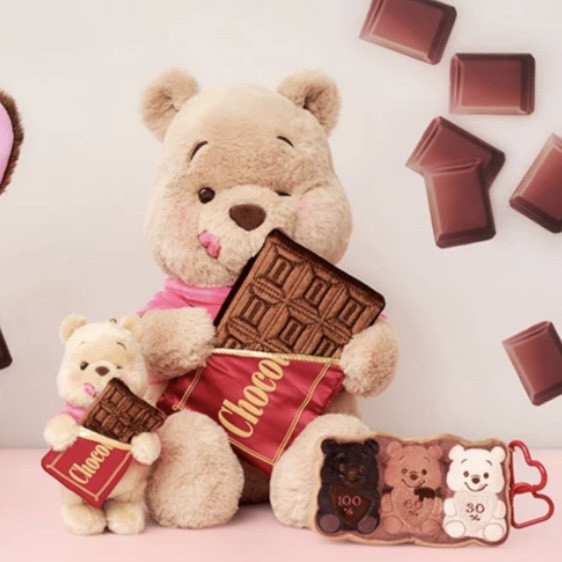 日本迪士尼 維尼米奇史迪奇 x GODIVA 聯名 巧克力心型周邊 