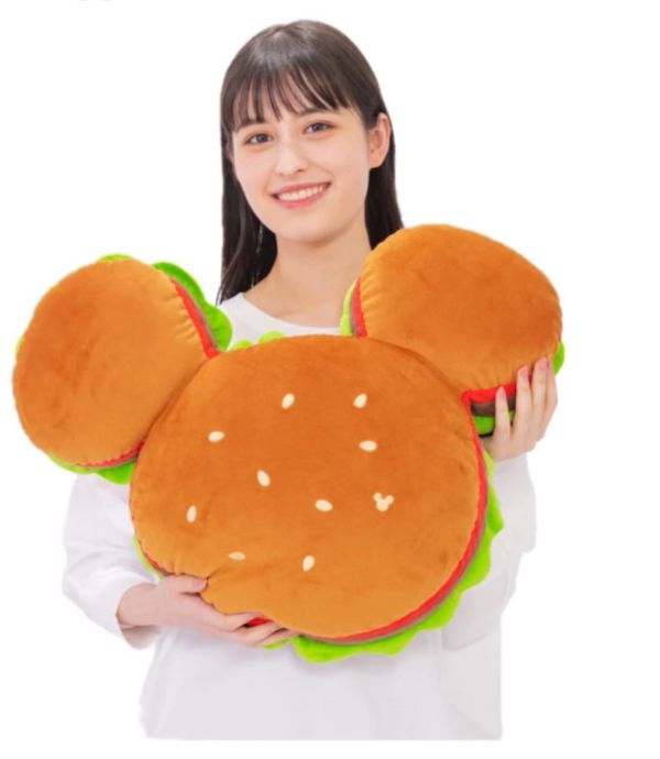 東京迪士尼樂園 漢堡抱枕 