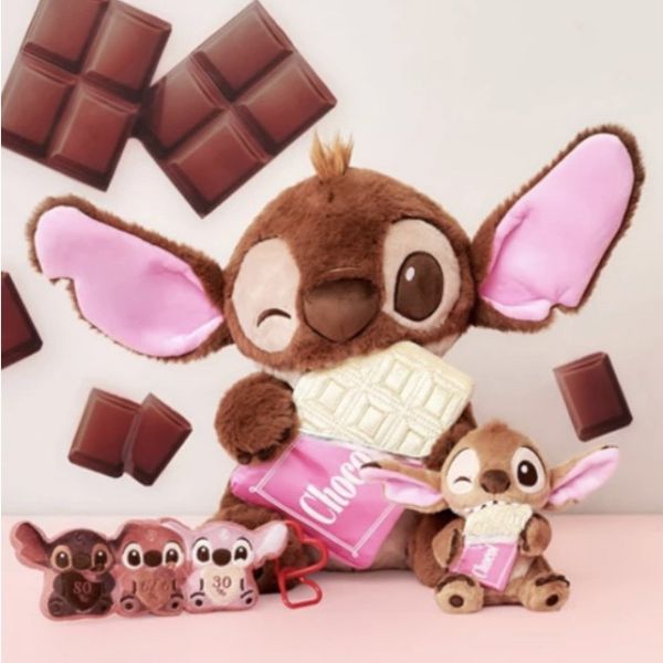 日本迪士尼 維尼米奇史迪奇 x GODIVA 聯名 巧克力心型周邊 