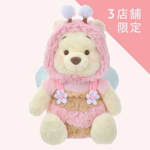上海迪士尼 10週年限定版維尼 / 日本迪士尼 白日夢維尼 / 蜜蜂維尼花朵吊帶褲 / 櫻花維尼 周邊 