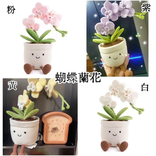 療癒花束蛋糕盆栽玩偶擺飾 JellyCat 翻玩微笑玩偶擺飾 / 療癒暖心療癒吊飾 