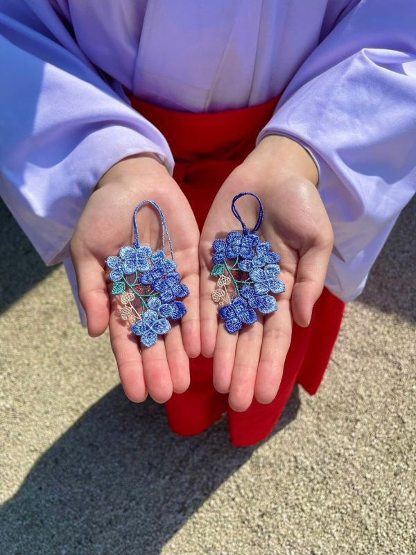 日本 京都 兩足院 / 两足院 絕美御朱印 / 稀有蕾絲半夏生御守 