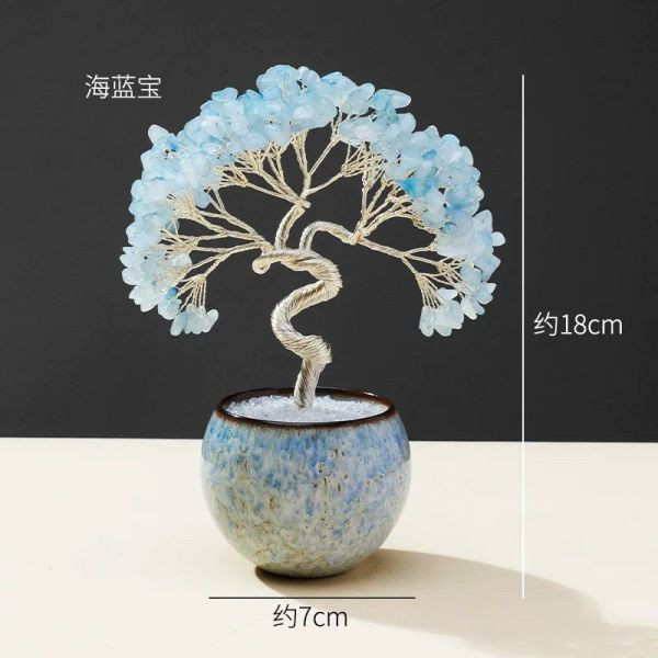 招財金箔鳳梨/葫蘆/一桶金擺飾 / 正能量多彩水晶樹 