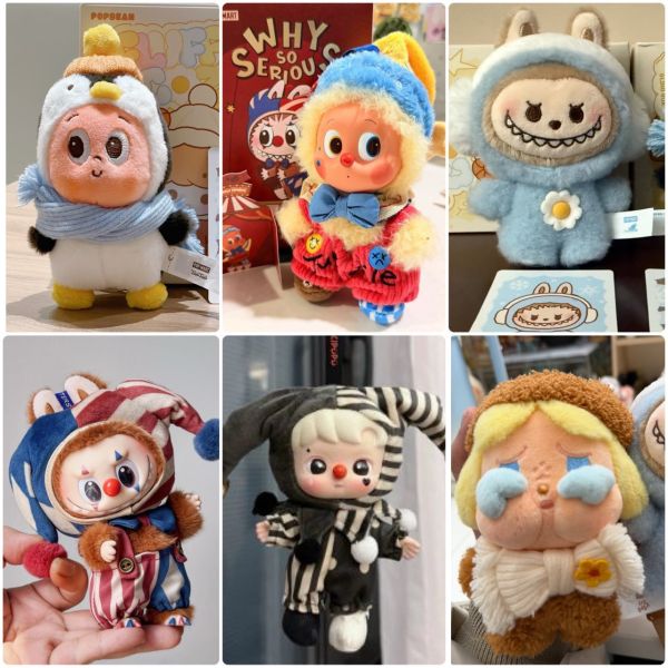 泡泡瑪特 綜合人物系列：馬戲團系列 搪膠吊飾盲盒/Labubu 哭娃 星星人 DIMOO MOLLY人物大集合 