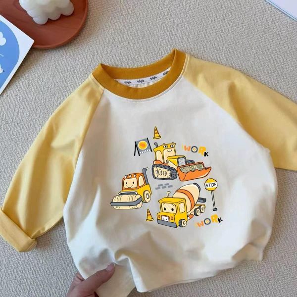 純棉工程車長袖T 