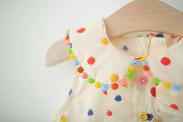 彩虹點點花苞洋裝 