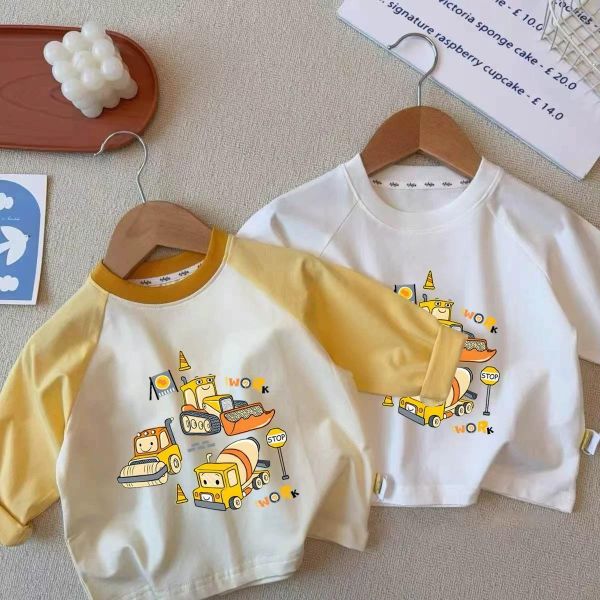 純棉工程車長袖T 