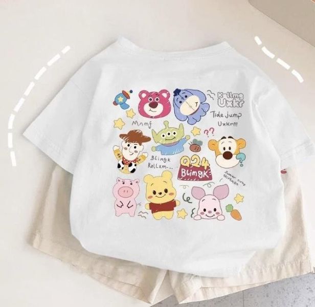 純棉維尼草莓好朋友雙面短T 