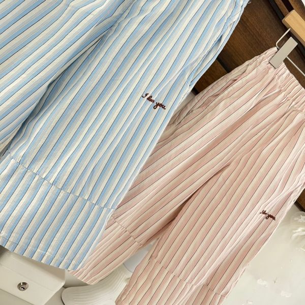 Ralee Lounge 直條紋寬口棉褲 