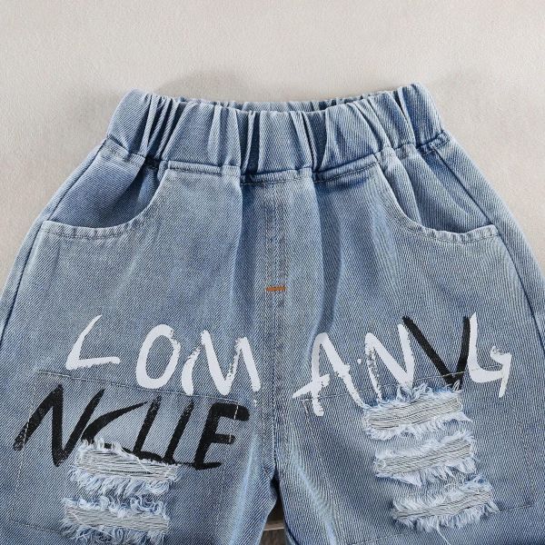 帥氣字母短袖套裝 