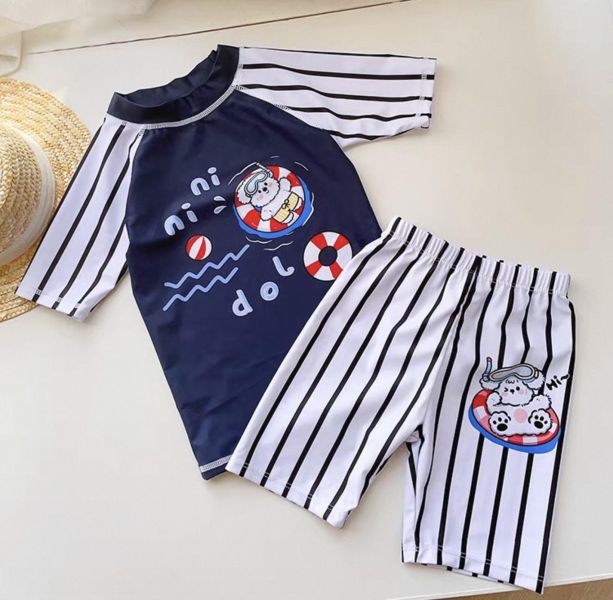 泳圈狗連身泳衣（含泳帽） 