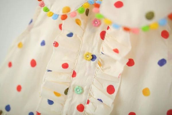 彩虹點點花苞洋裝 