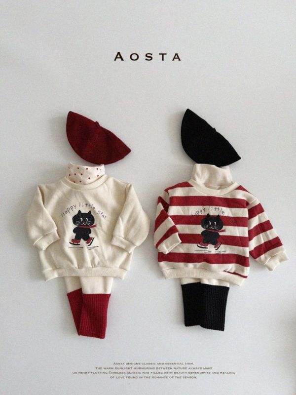 AOSTA 溜冰貓咪上衣 