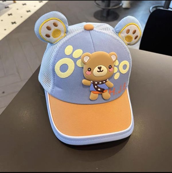 小熊透氣網帽 