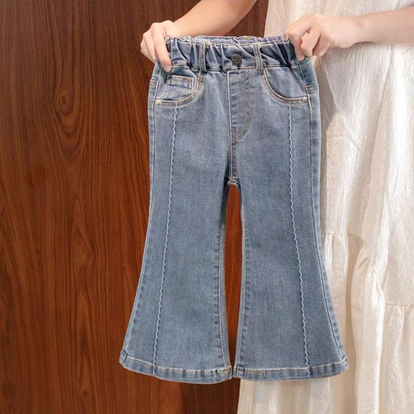 修身喇叭牛仔褲 