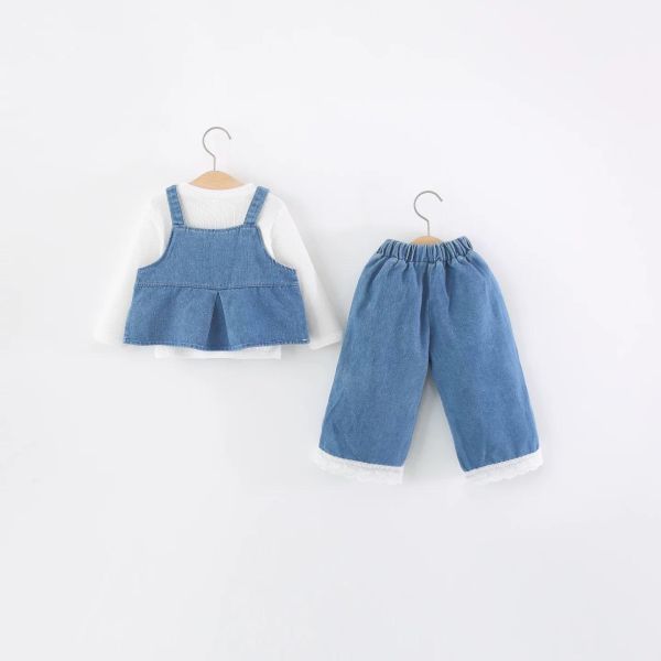 背心牛仔三件組套裝 