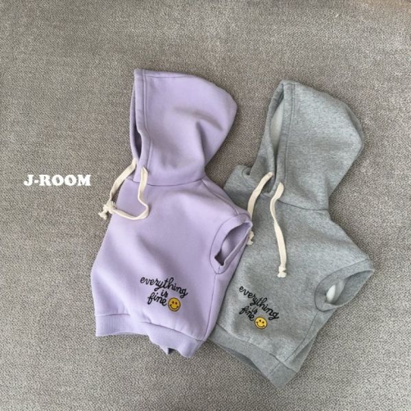 J-ROOM 字母刺繡連帽背心 