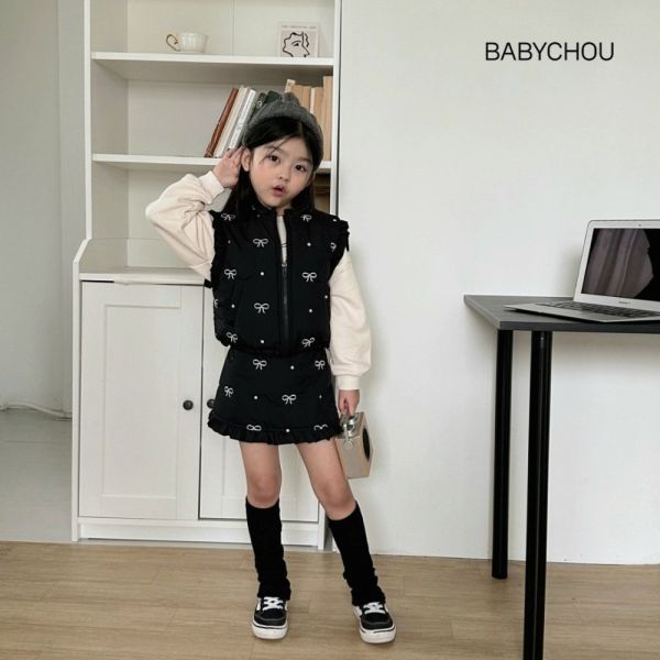BABYCHOU蝴蝶結短裙 