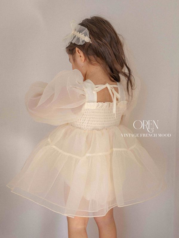 Oren(Hi Bye) 公主袖洋裝 