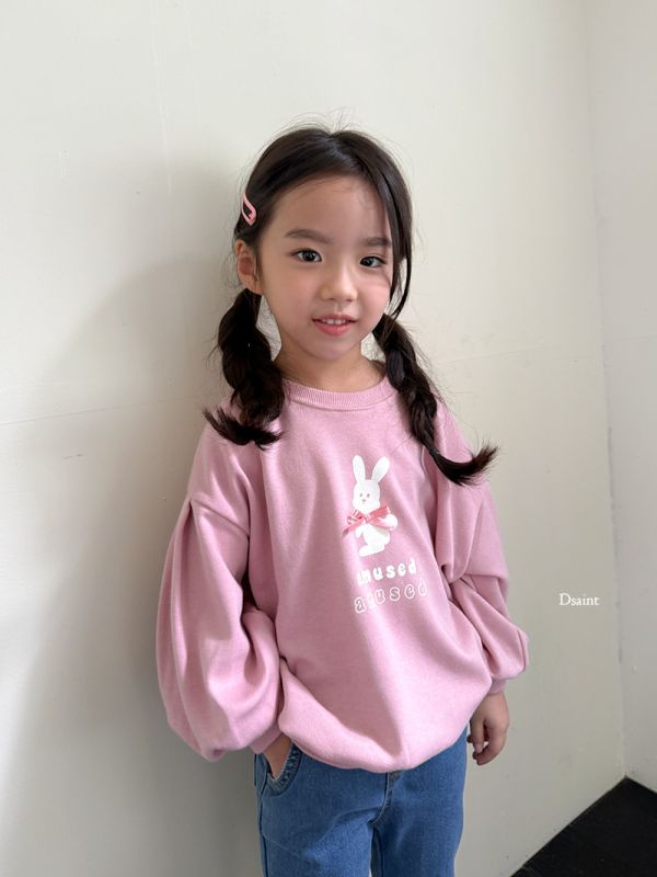 DSAINT  蝴蝶結兔子長T 