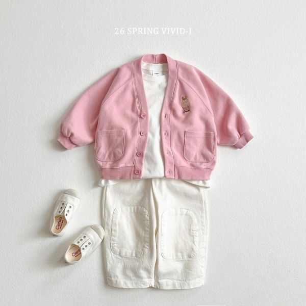 正韓-小熊刺繡口袋外套(VIVID) 