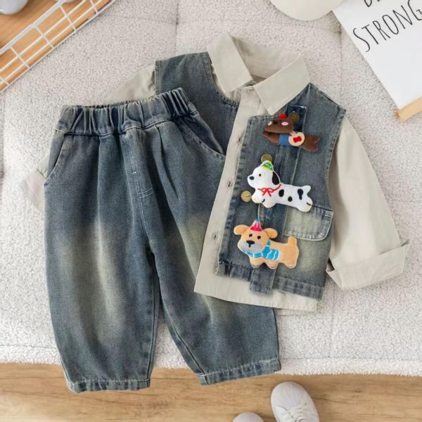 臘腸狗牛仔三件組套裝 