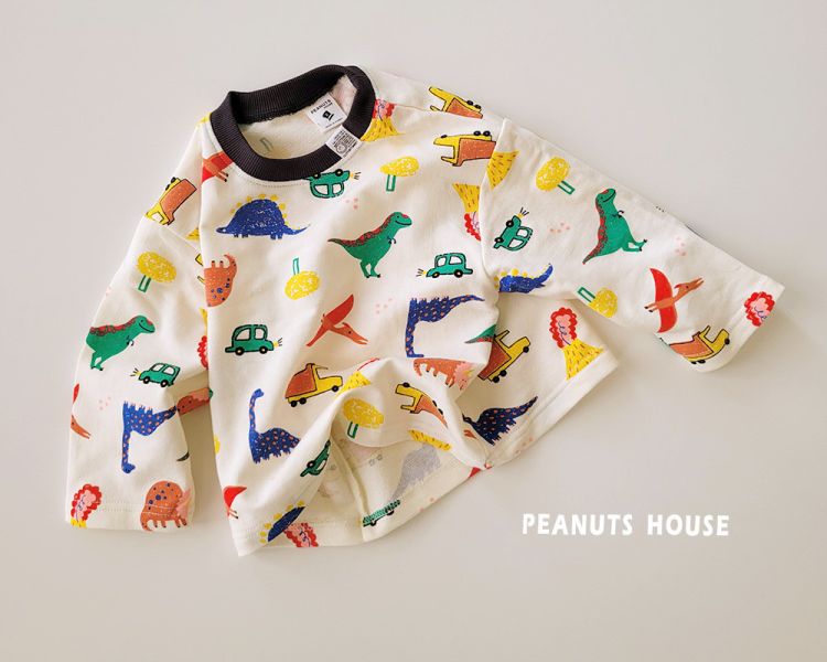 PEANUTS 恐龍車子上衣 