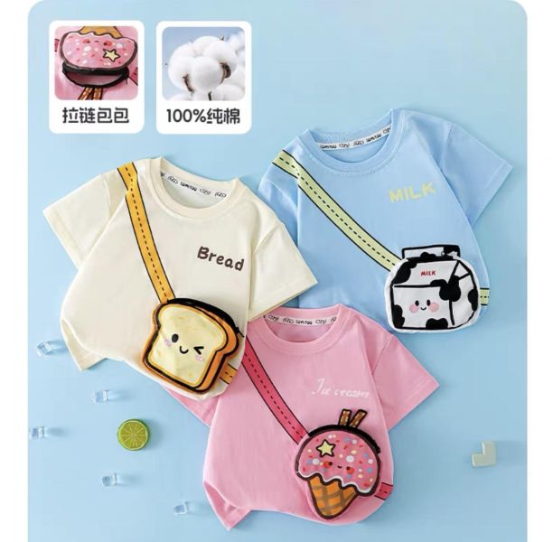 純棉繽紛小包食物短T 