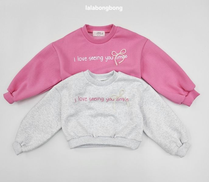 LALA BONGBONG珍珠絲帶上衣 