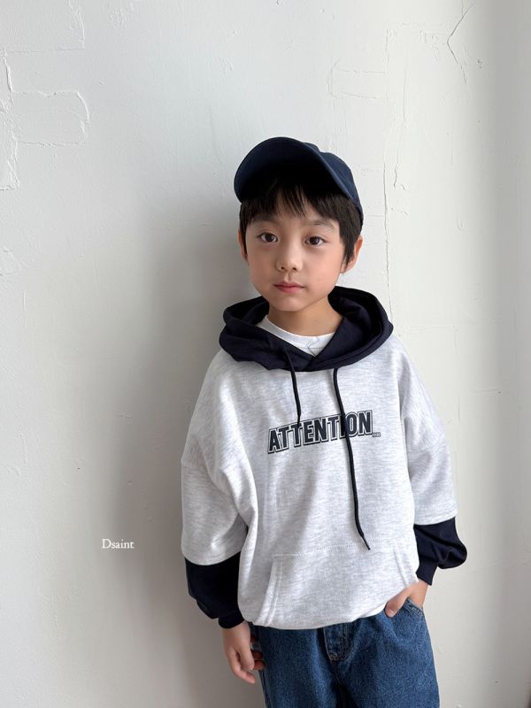 DSAINT Attention拚色帽T 