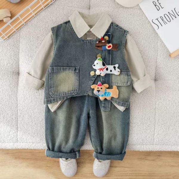 臘腸狗牛仔三件組套裝 