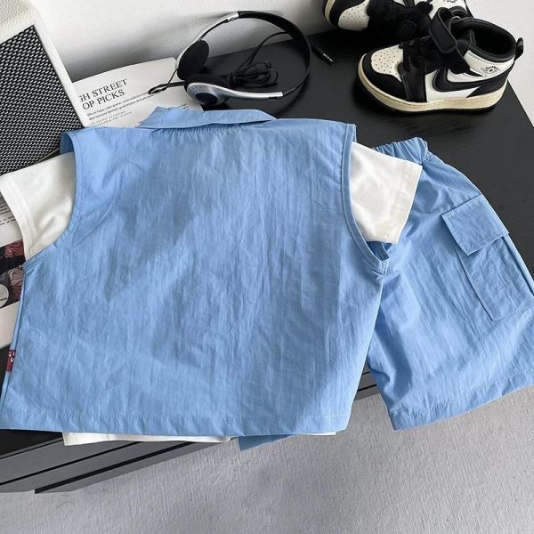 帥氣工裝三件組 