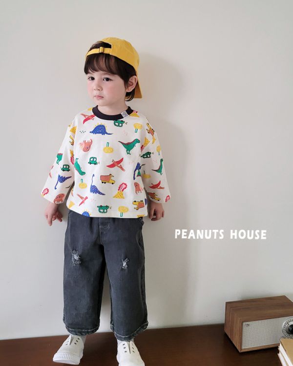 PEANUTS 恐龍車子上衣 