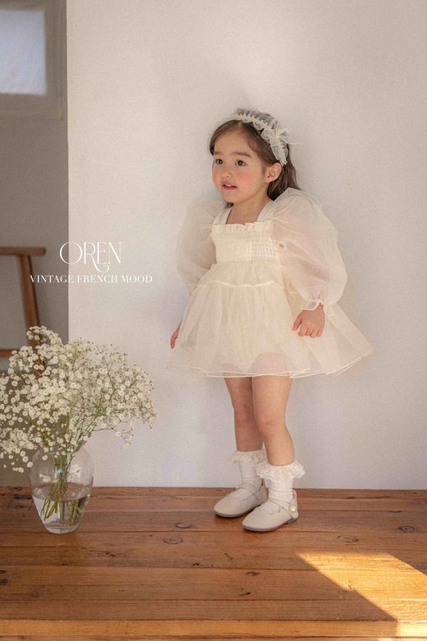 Oren(Hi Bye) 公主袖洋裝 