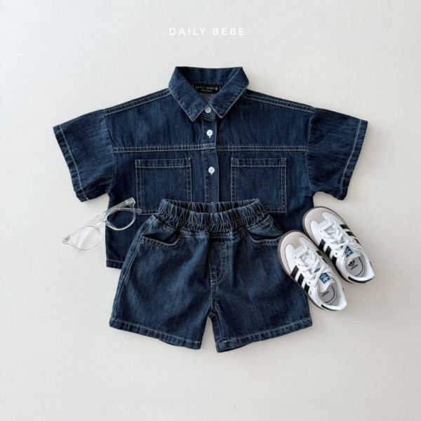 Daily bebe  帥氣牛仔套裝 