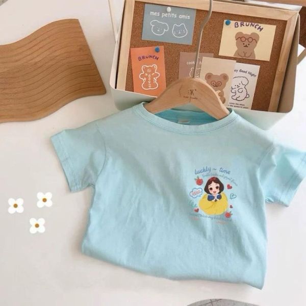 純棉雙面白雪公主短T 