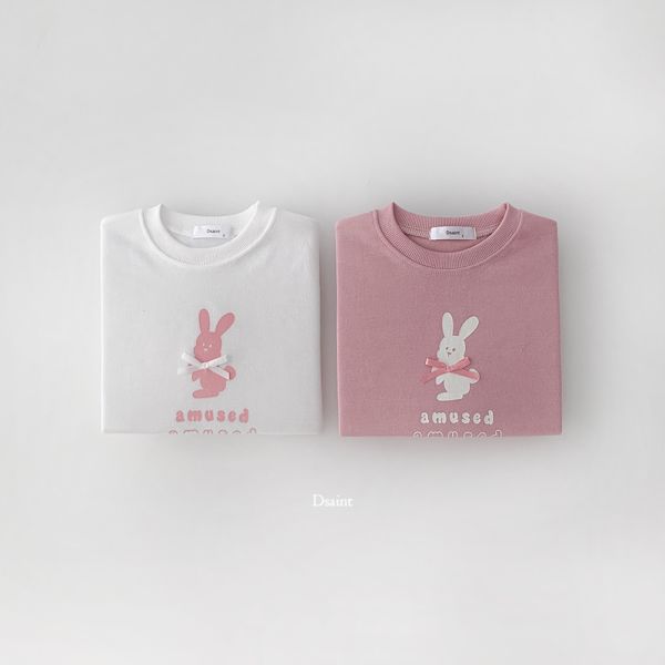 DSAINT  蝴蝶結兔子長T 