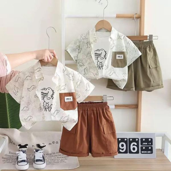 恐龍襯衫三件組套裝 