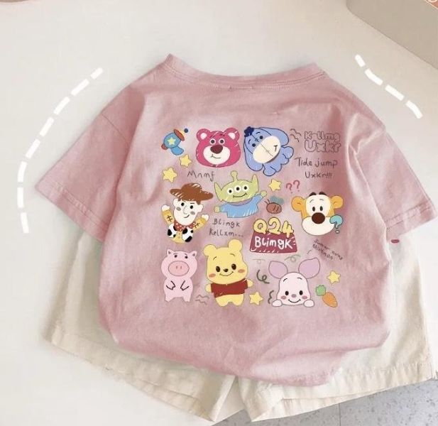 純棉維尼草莓好朋友雙面短T 