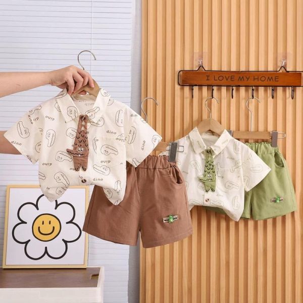 鱷魚襯衫短袖套裝 