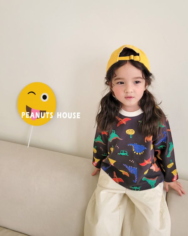 PEANUTS 恐龍車子上衣 