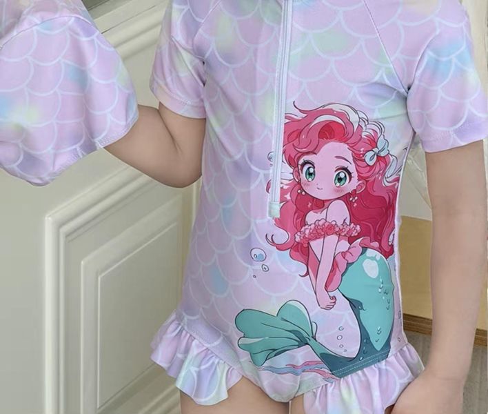 美人魚連身泳衣（含泳帽） 