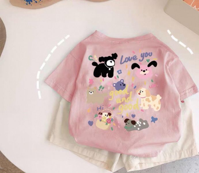 純棉雙面可愛狗狗短袖T 