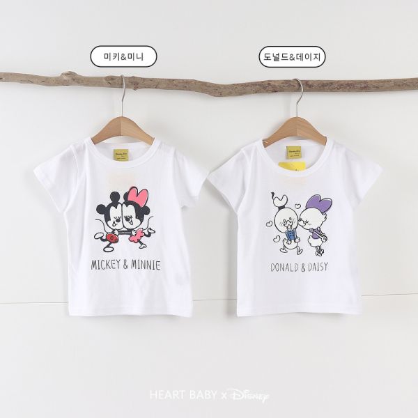 HEART BABY 迪士尼情侶Q版短T 
