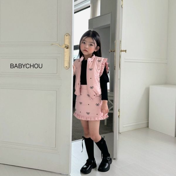 BABYCHOU蝴蝶結短裙 